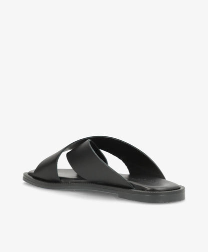 BIONNE - Sort læder - Sliders Dame