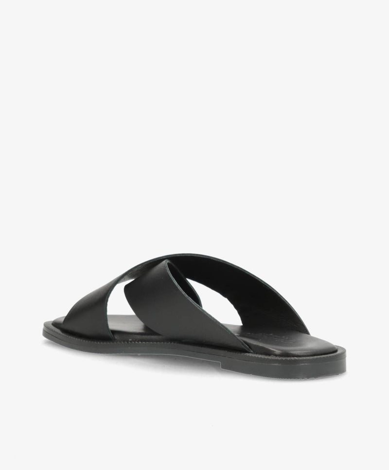 BIONNE - Sort læder - Sliders Dame