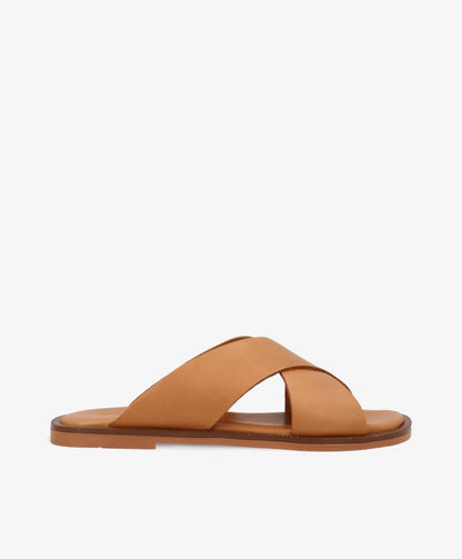 BIONNE - Cognac læder - Sliders Dame