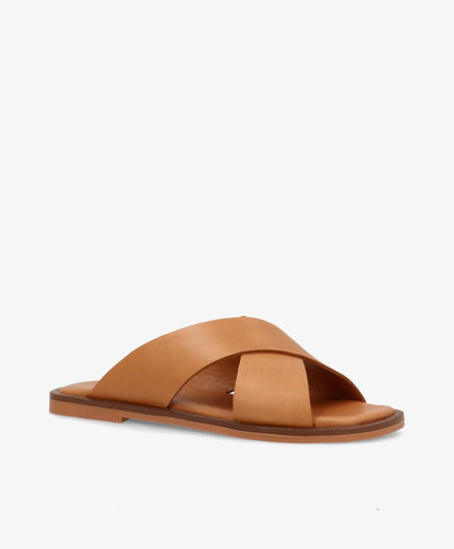 BIONNE - Cognac læder - Sliders Dame