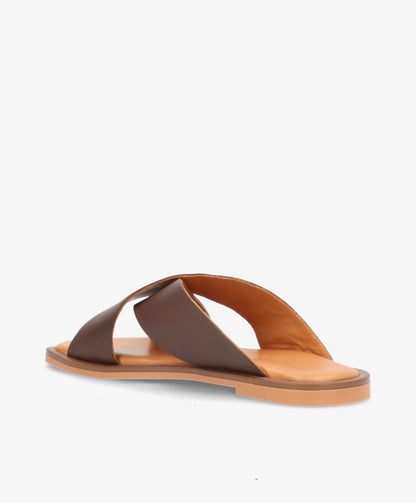 BIONNE - Mørkebrun læder - Sliders Dame