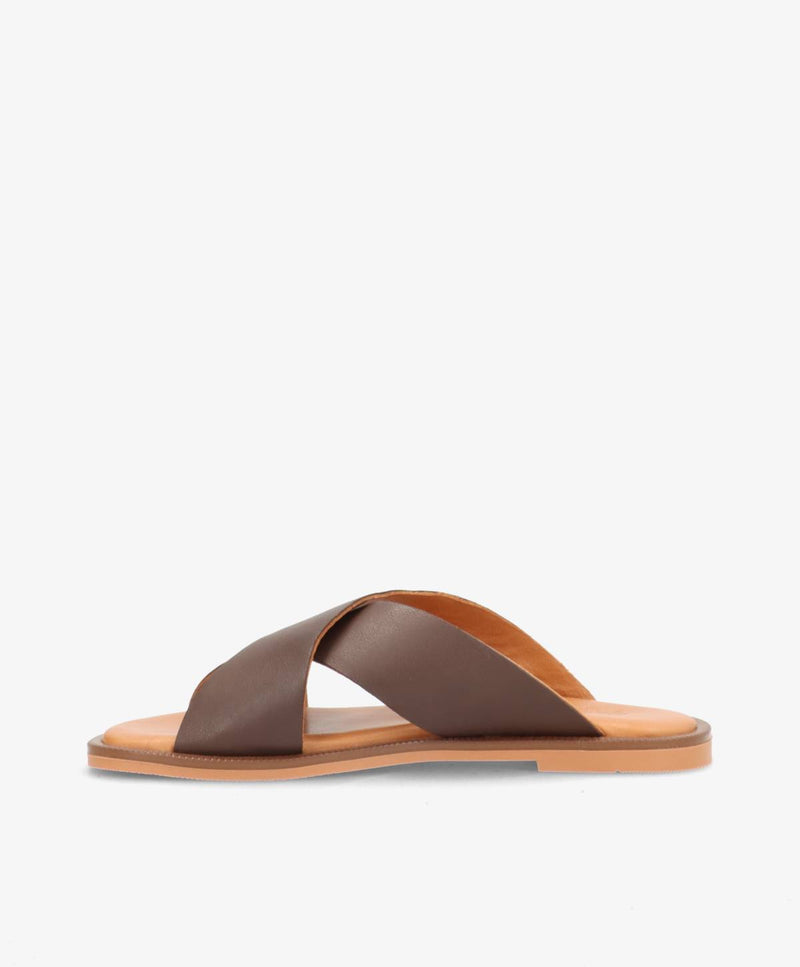 BIONNE - Mørkebrun læder - Sliders Dame