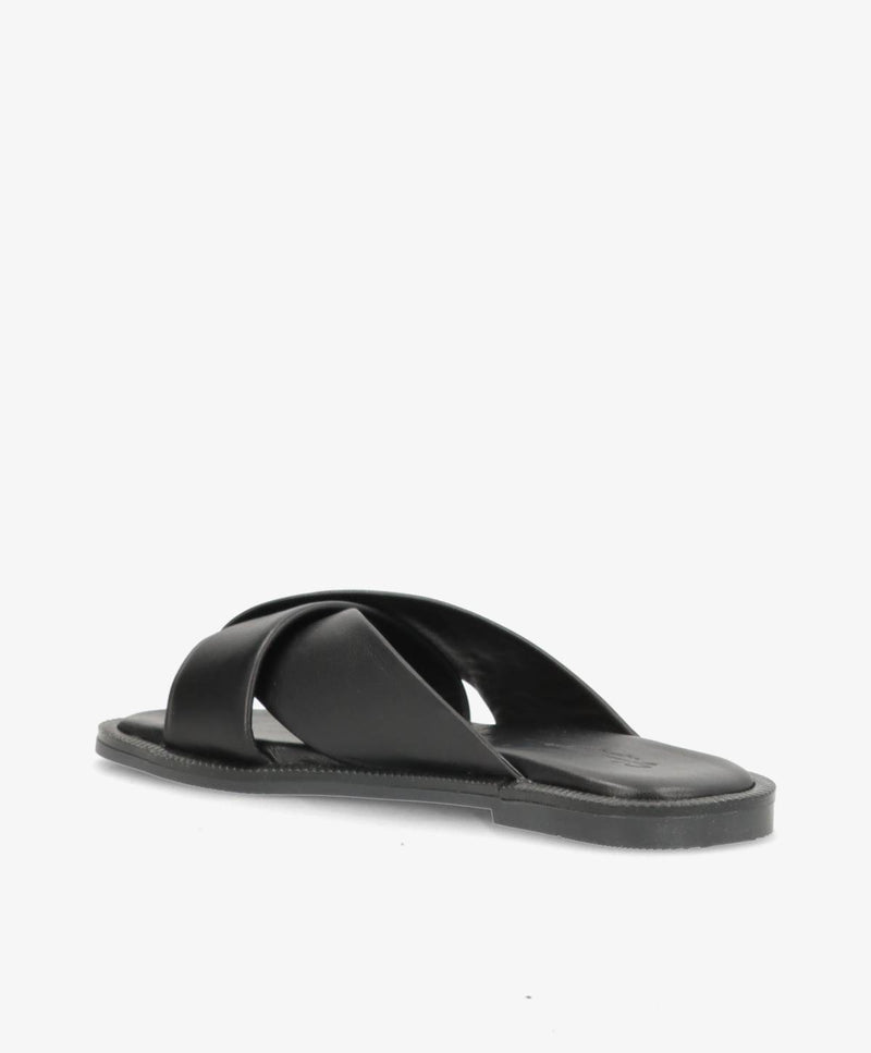 BRIGITTE - Sort læder - Sliders Dame