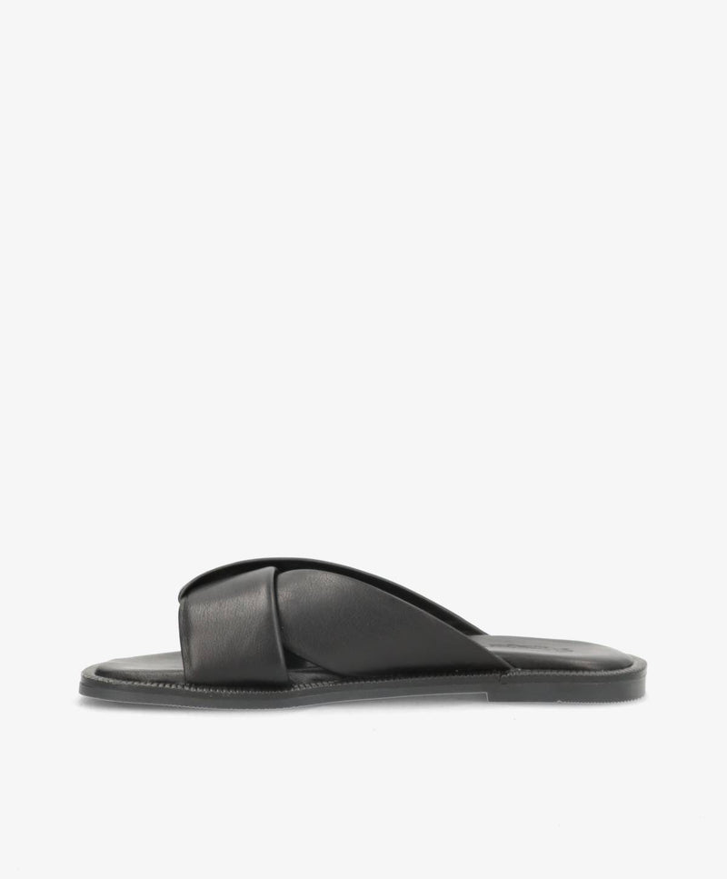 BRIGITTE - Sort læder - Sliders Dame