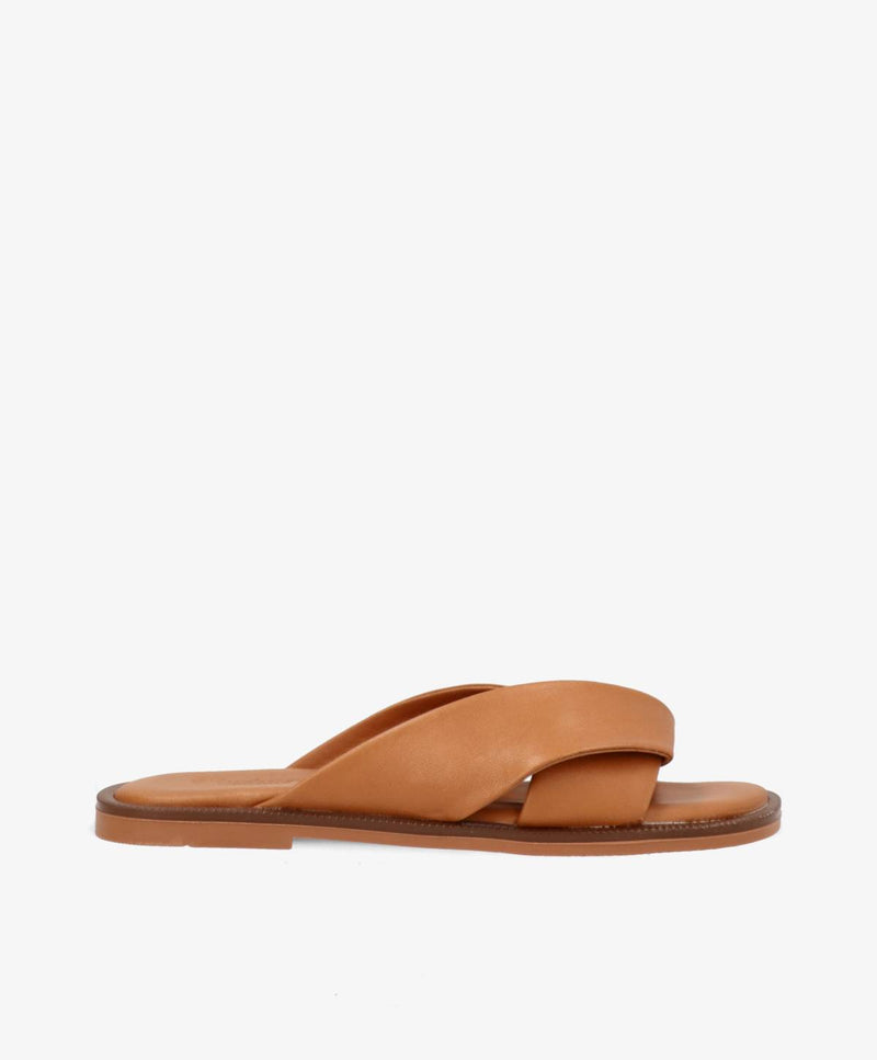 BRIGITTE - Cognac læder - Sliders Dame