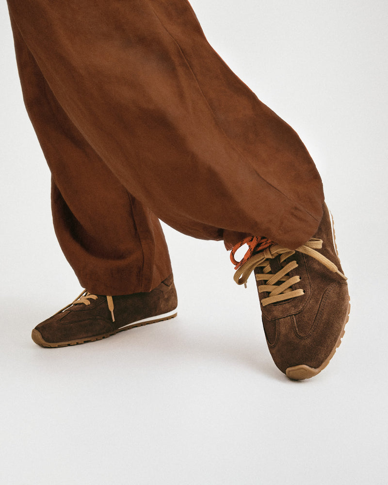 LEVEL S - Mørkebrun ruskind - Sneakers low Dame