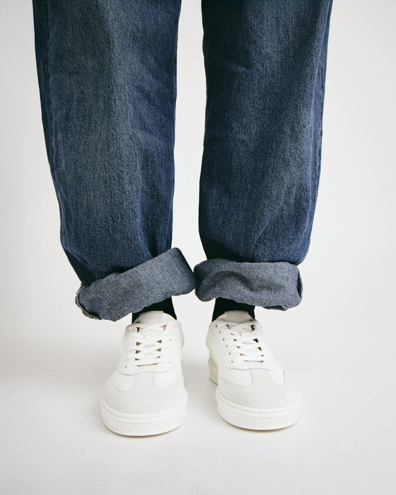 SIGNAL PULSE F WHT - Hvid læder med struktur - Sneakers low Dame