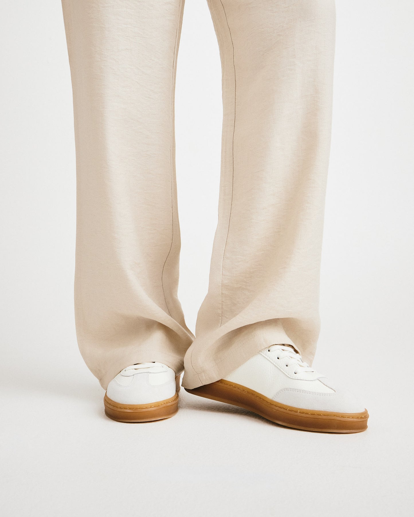 SIGNAL PULSE F - Hvid læder med struktur - Sneakers low Dame