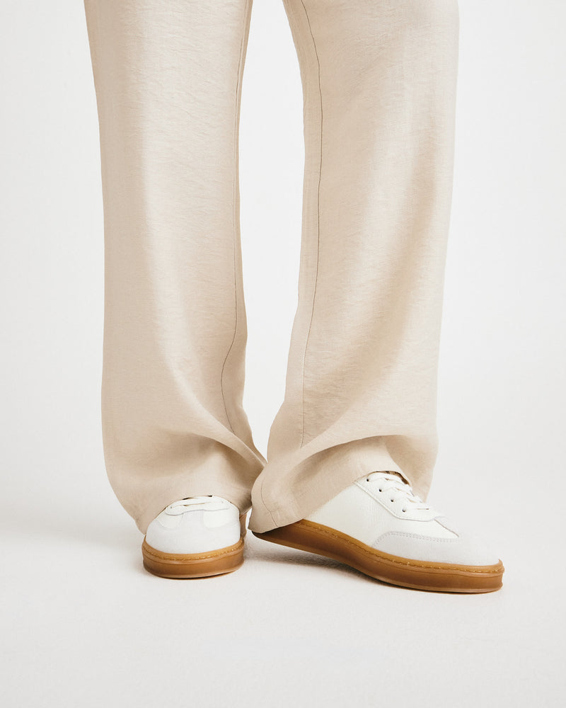 SIGNAL PULSE F - Hvid læder med struktur - Sneakers low Dame