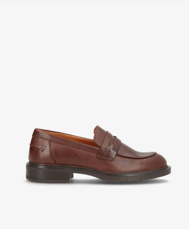 LORETTA - Mørkebrun Læder - Loafers - Dame