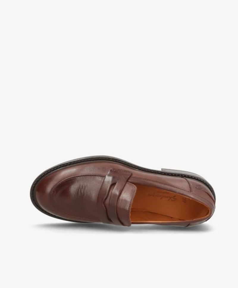 LORETTA - Mørkebrun Læder - Loafers - Dame