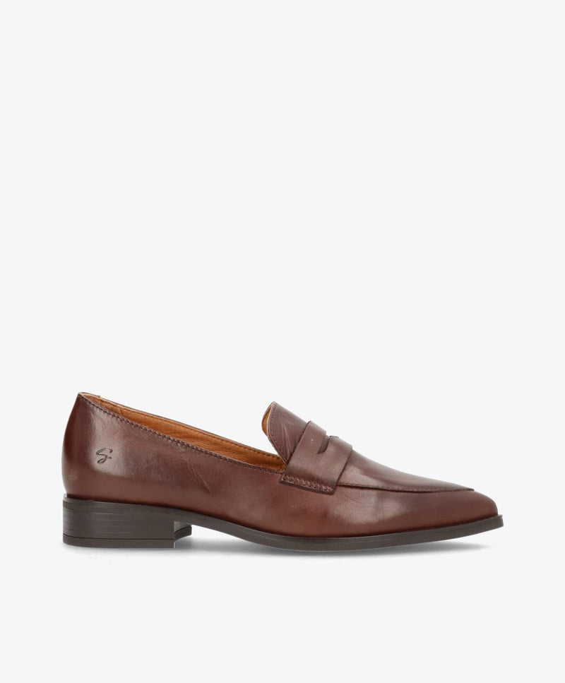 HENNY - Mørkebrun Læder - Loafers - Dame