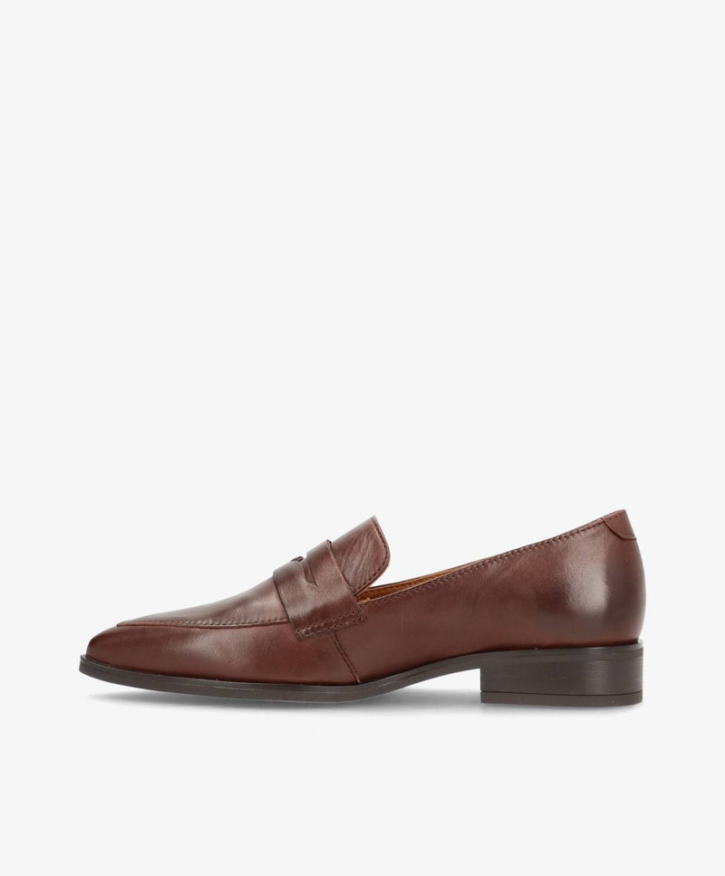 HENNY - Mørkebrun Læder - Loafers - Dame