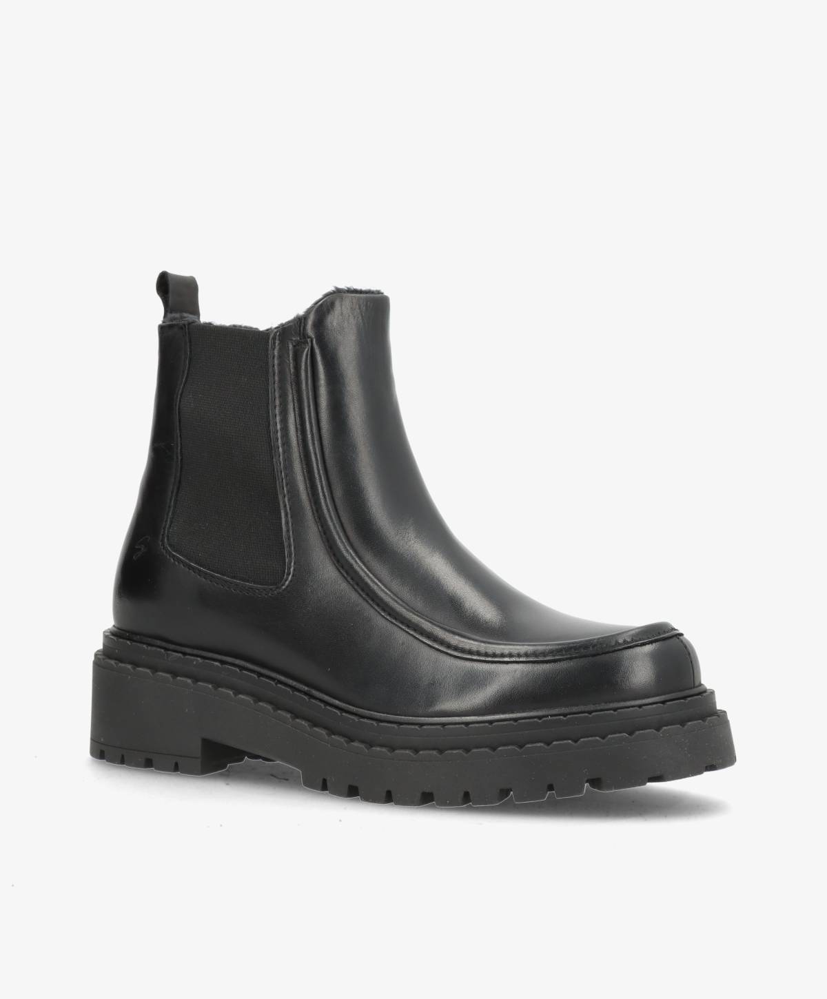 LEONA WARM - Sort Læder - Ankelstøvle - Dame