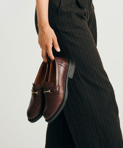 LIBBY Mørkebrun - Loafers - læder