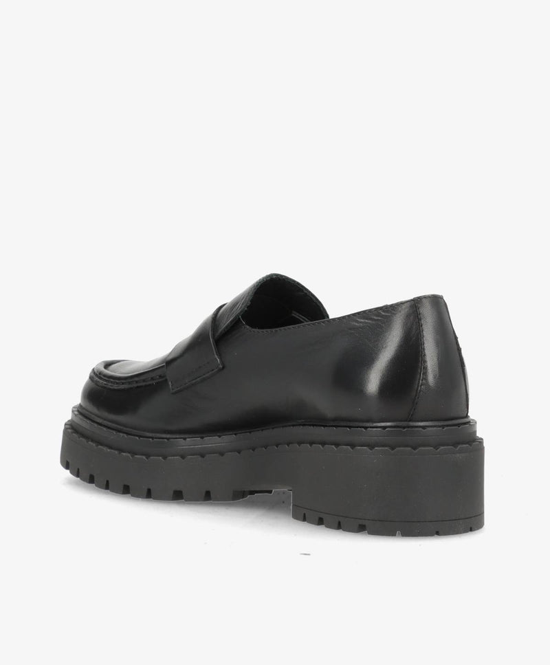 LIEKE - Sort Læder - Loafers - Dame