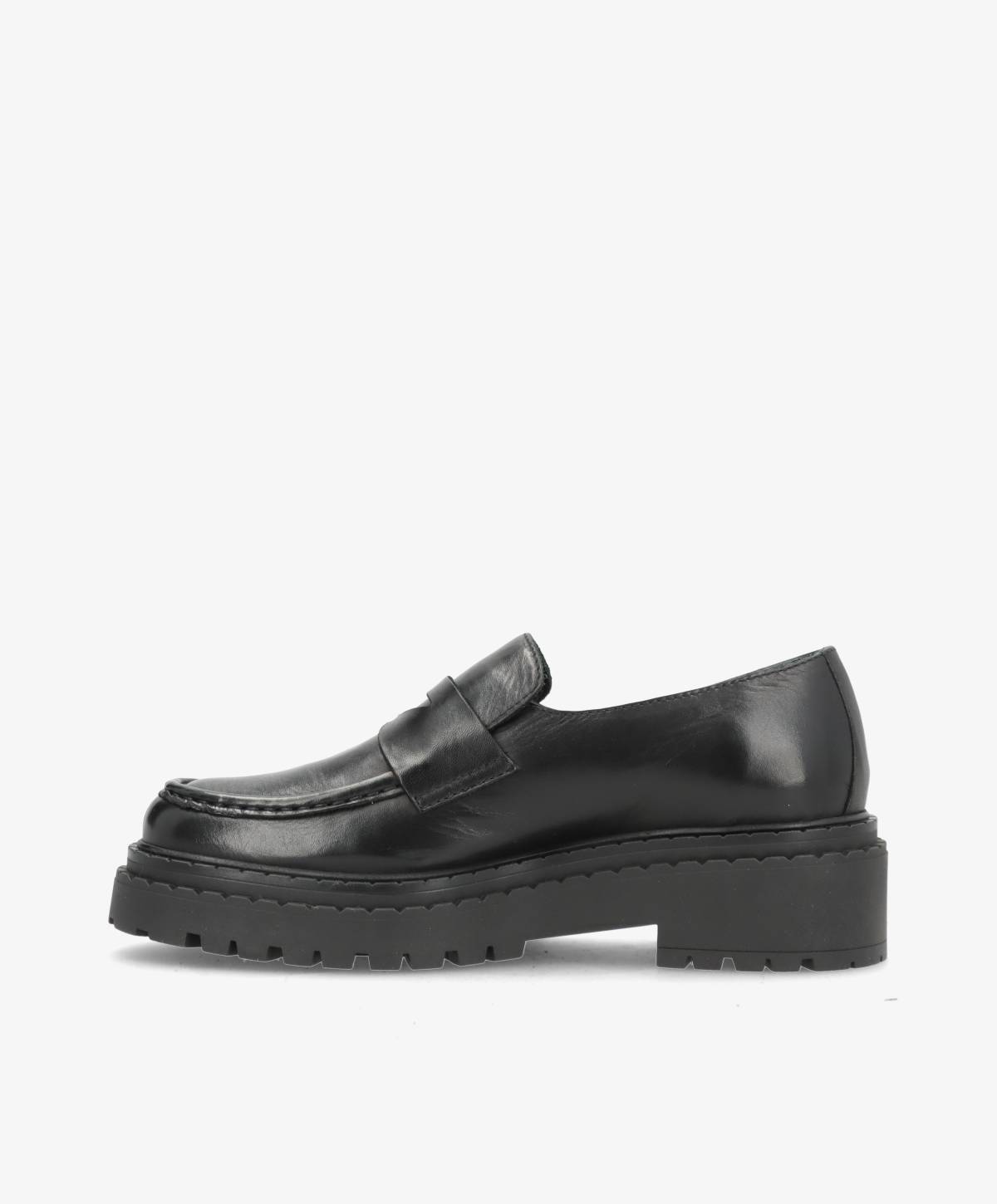 LIEKE - Sort Læder - Loafers - Dame