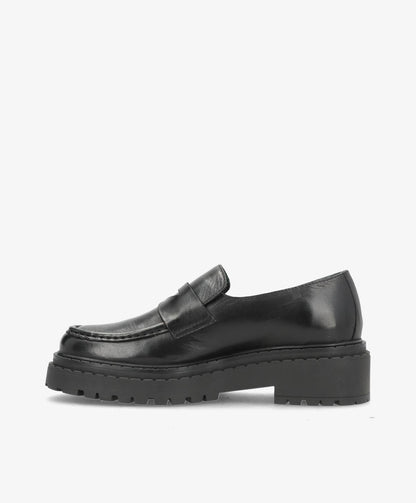LIEKE - Sort Læder - Loafers - Dame
