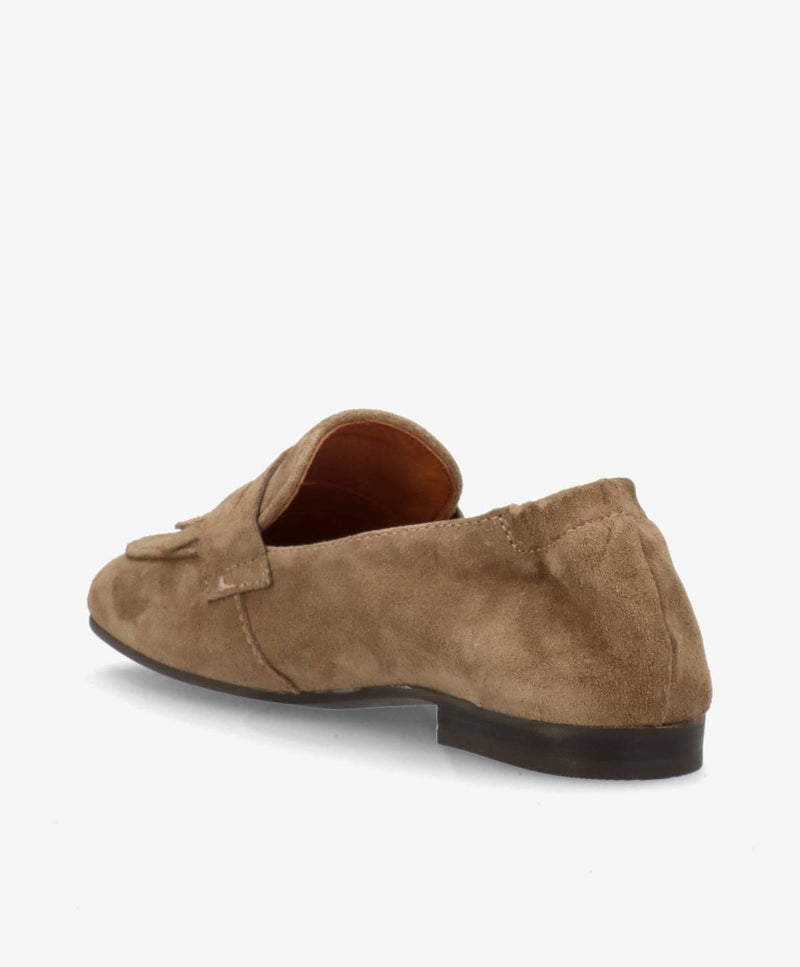 LILOU S - Mørk beige ruskind -  Loafer Dame