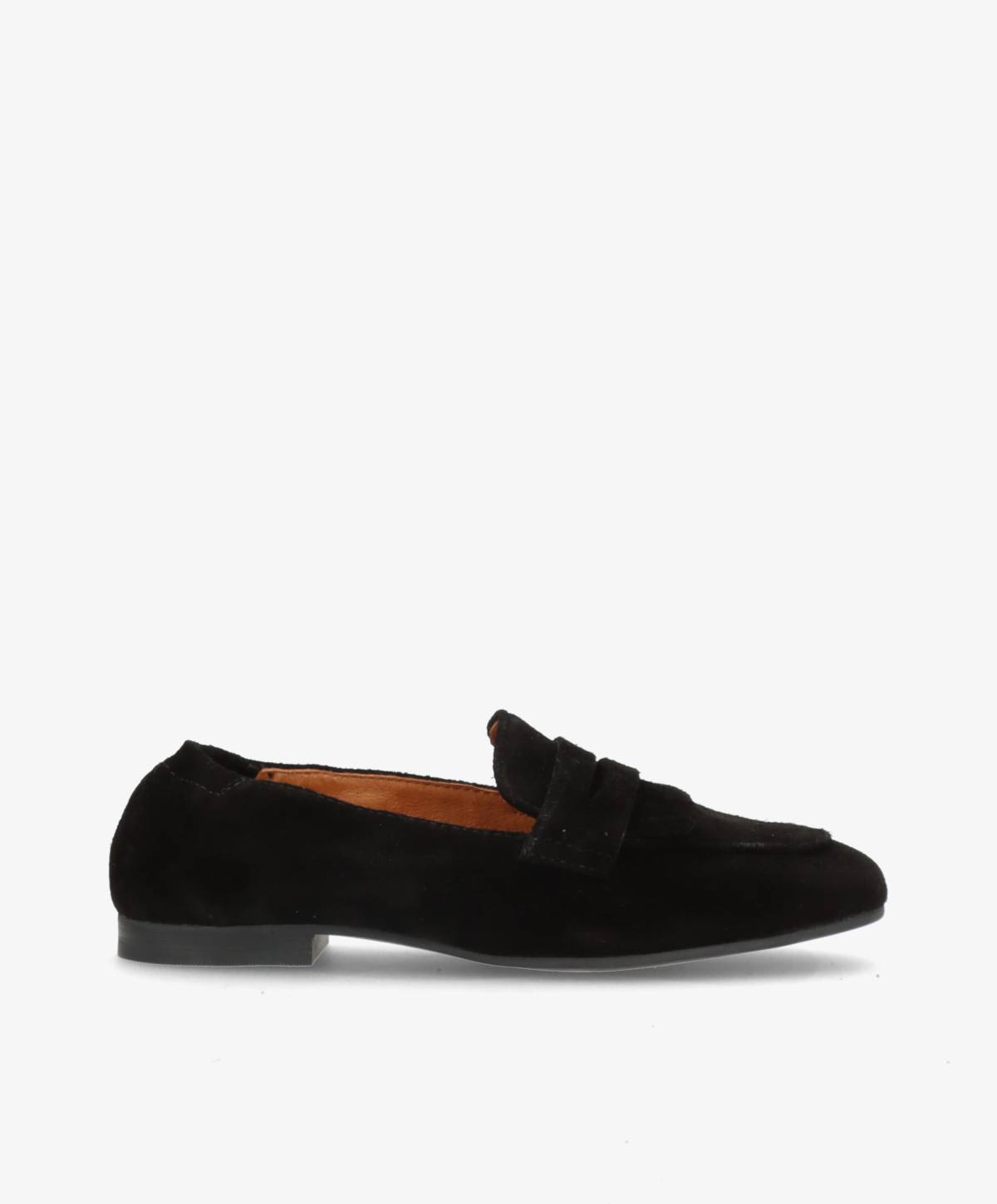 LILOU S - Sort ruskind - Loafer Dame