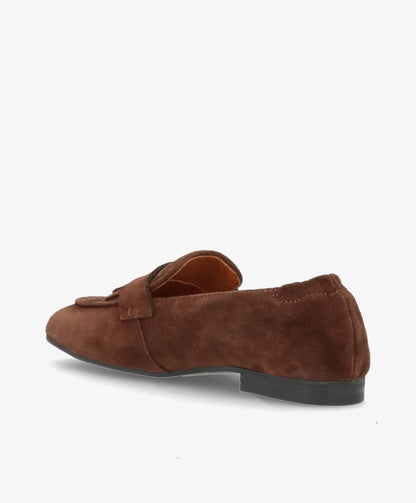 LILOU S - Mørkebrun ruskind - Loafer Dame