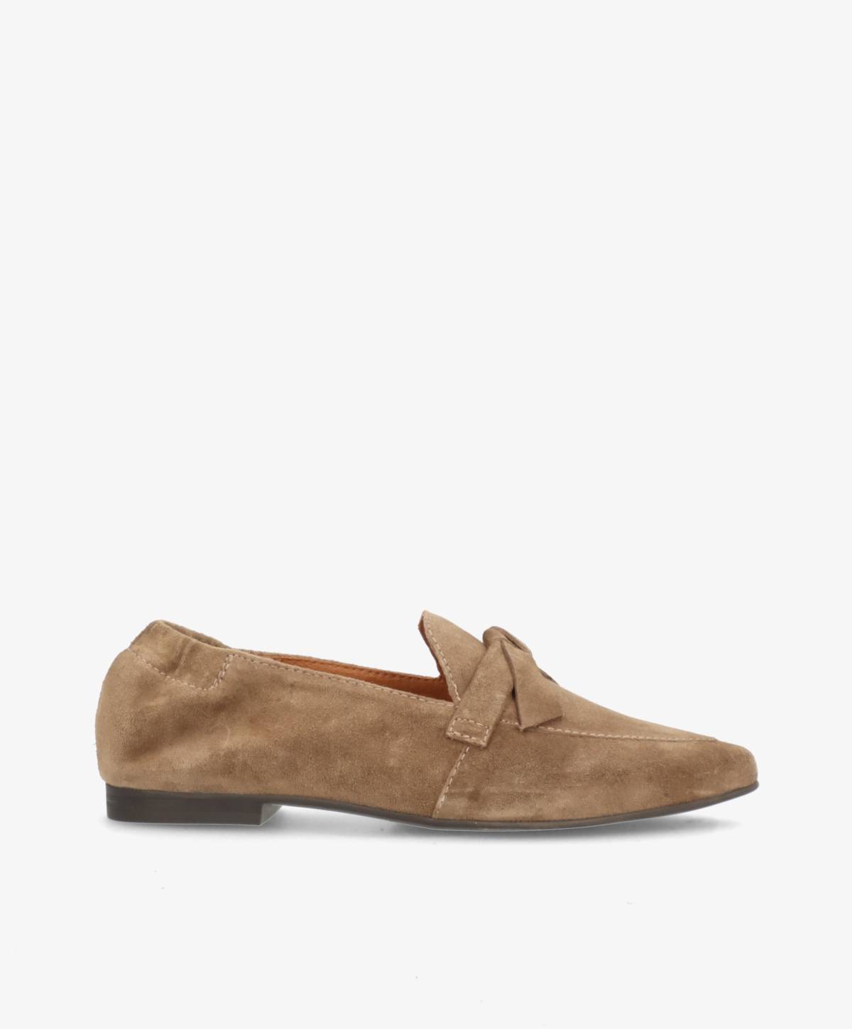 LUMIÉ S - Mørk beige ruskind - Loafers med spids Dame