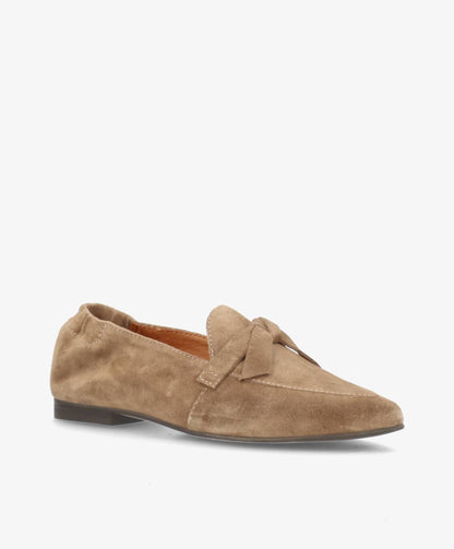LUMIÉ S - Mørk beige ruskind - Loafers med spids Dame