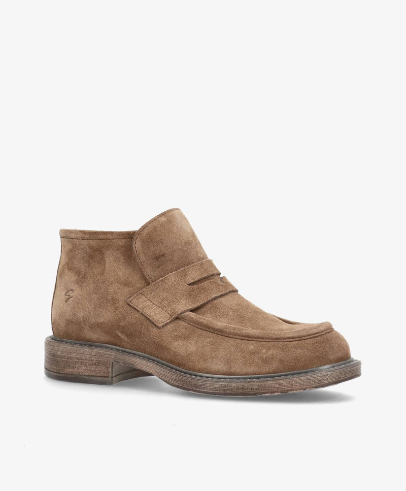 MOANA S ZIP - Brun Ruskind - Ankelstøvle - Dame