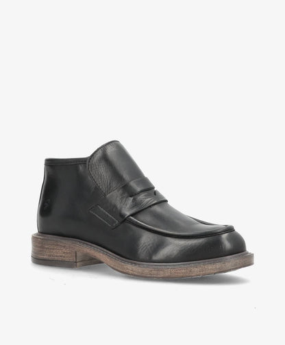 MOANA ZIP - Sort Læder - Ankelstøvle - Dame