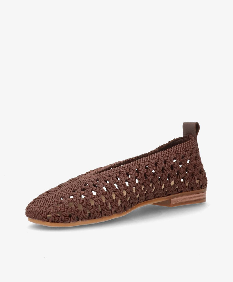 NEEVA Tx - Mørkebrun tekstil - Ballerina Dame