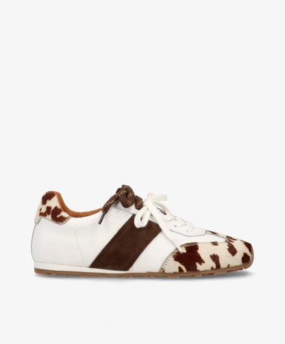 NOVEL LHa - Hvid m. koprint læder - Sneakers low Dame