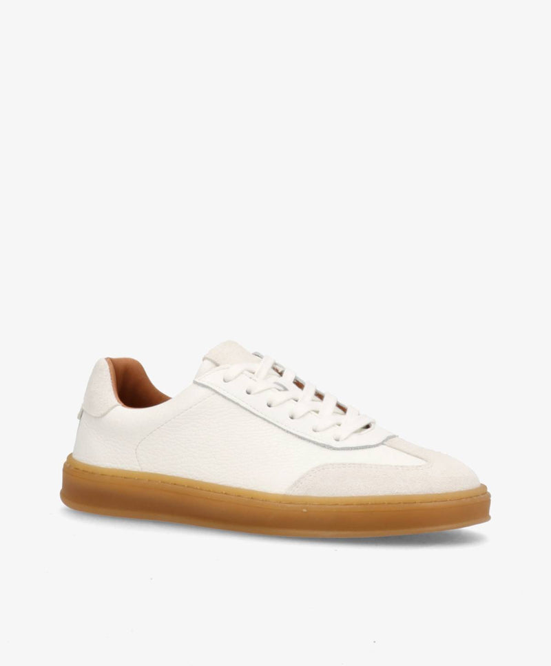 SIGNAL PULSE F - Hvid læder med struktur - Sneakers low Dame