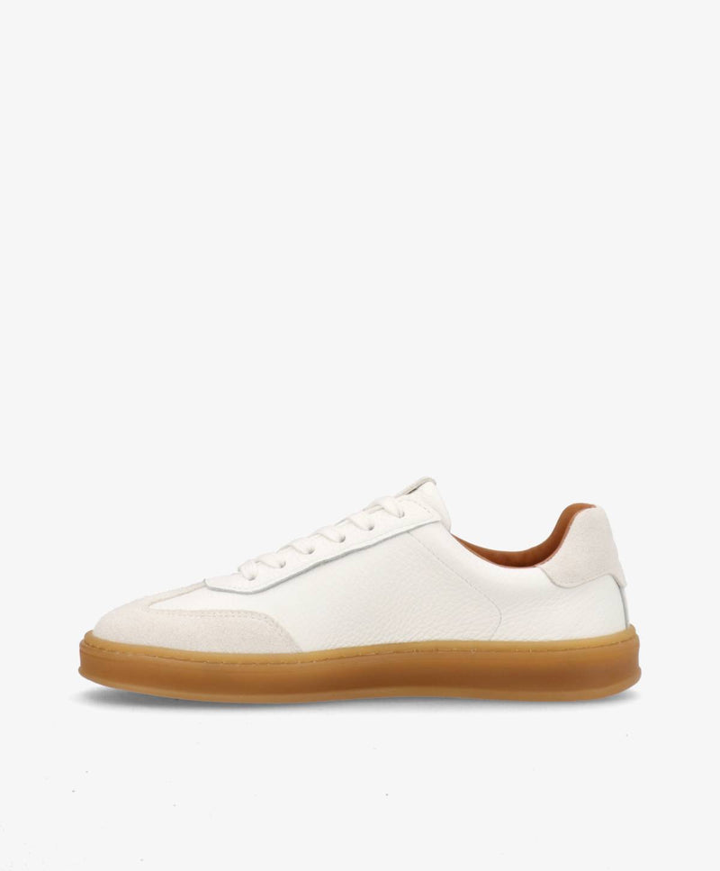 SIGNAL PULSE F - Hvid læder med struktur - Sneakers low Dame