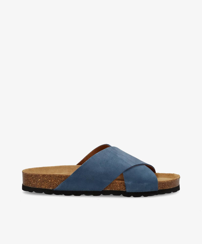 SKYE - Jeans blå ruskind - Sliders Dame