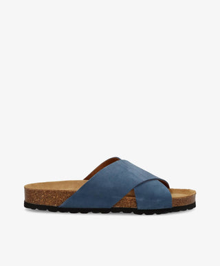 SKYE - Jeans blå ruskind - Sliders Dame