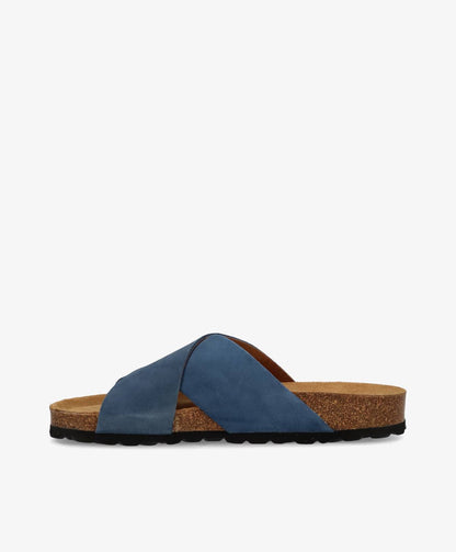 SKYE - Jeans blå ruskind - Sliders Dame