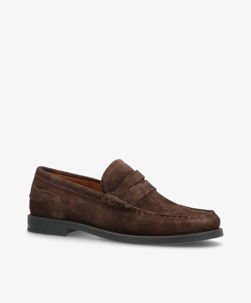 SOLVEJ S - Mørkebrun ruskind - Loafers Dame