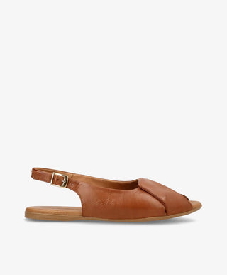 VIDA - Mellembrun læder - Slingback Dame