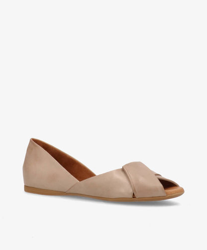 VIVA - Beige læder - Ballerina Dame