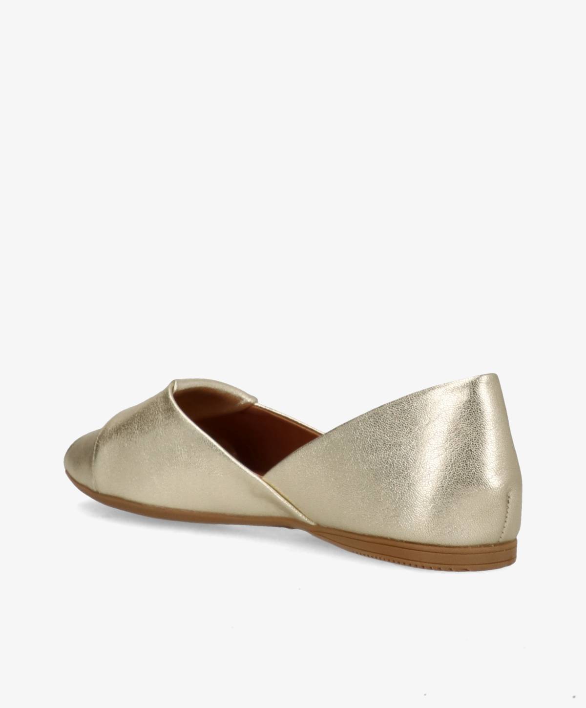 VIVA L - Champagne laminat læder - Ballerina Dame