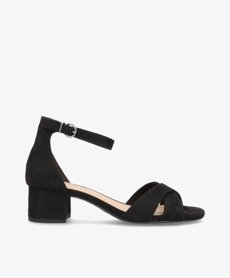 Sandaler med hæl - Sort - Dame