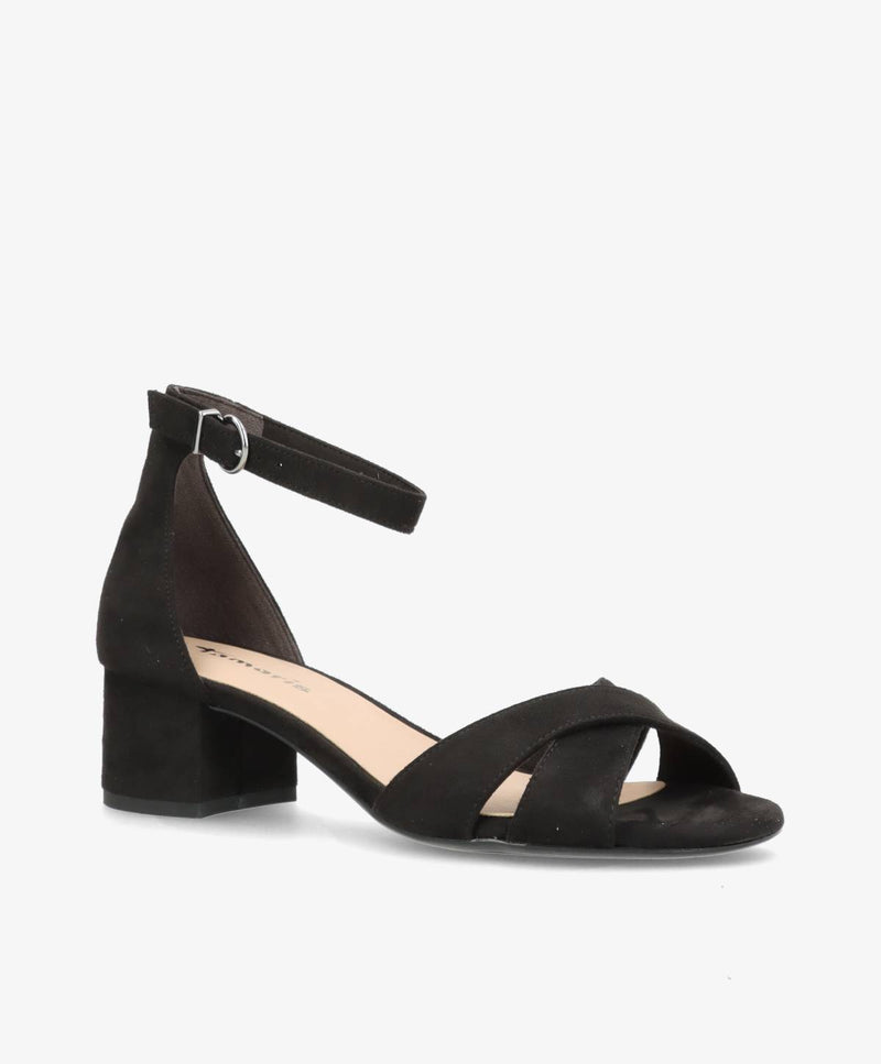 Sandaler med hæl - Sort - Dame