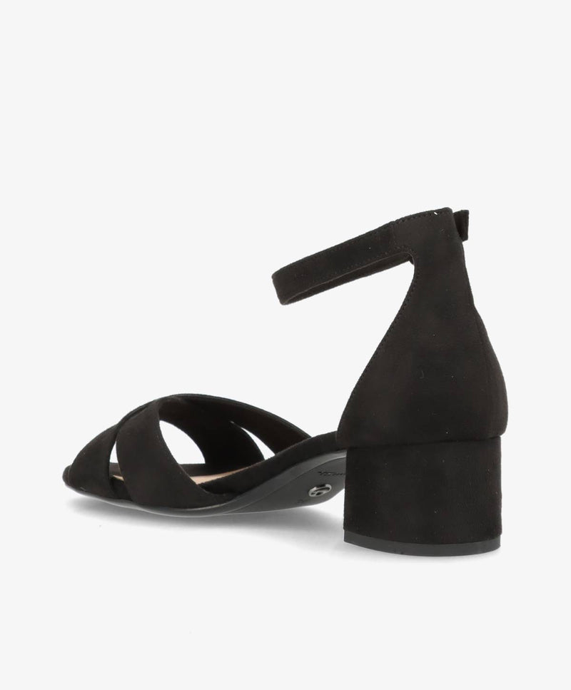 Sandaler med hæl - Sort - Dame