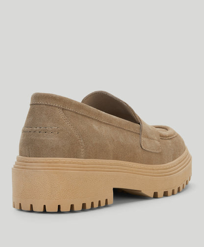 LANA S - Dame Loafer - Suede beige