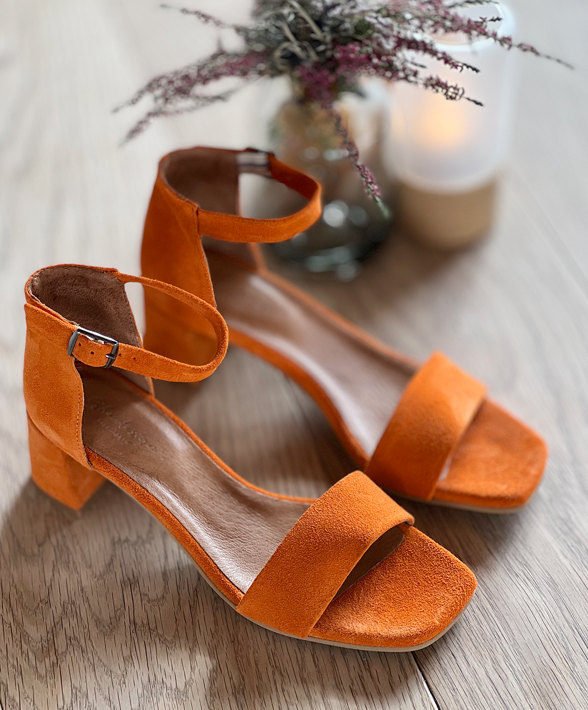 - Dame sandal ruskind - Orange – Shoes